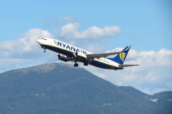 Orio Serio Bergamo Italia Circa Septiembre 2015 Aviones Ryanair Boeing — Foto de Stock