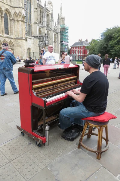 York Circa August 2015 Karl Mullen Street Piano Player Performing — Stock Photo, Image