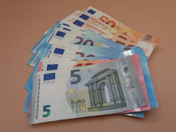 Billets Euros Eur Cours Légal Union Européenne — Photo