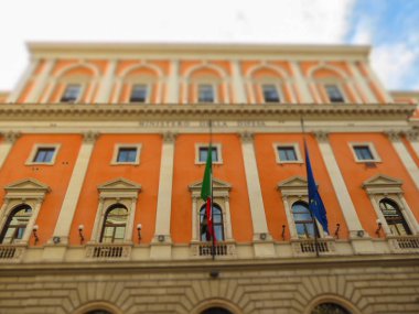 Roma, İtalya - Temmuz 2016 yaklaşık: Milli Savunma Bakanlığı Genel Merkezi Roma, vignetted görünümü