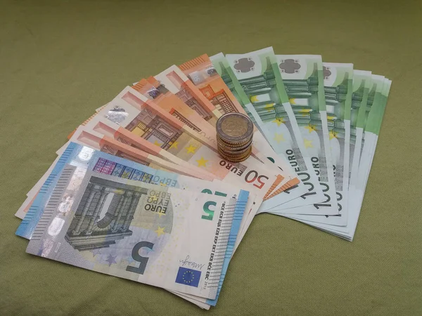 Euro Bankbiljetten Munten Geld Euro Munteenheid Van Europese Unie — Stockfoto