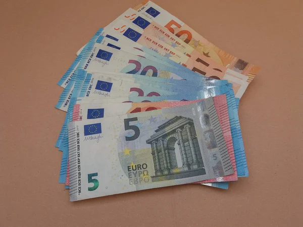 Billets Euros Eur Cours Légal Union Européenne — Photo