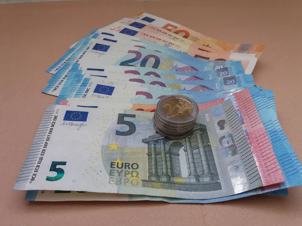 Euro Eur Banknotes Coins Legal Tender European Union — Stock Photo, Image