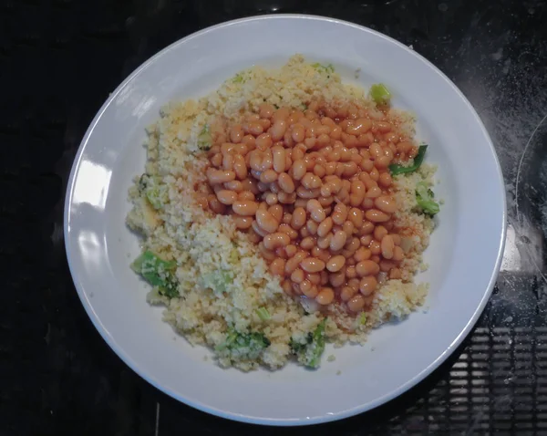 Couscous Aka Seksu Kuskus Traditionele Berber Noord Afrikaanse Stoom Gekookt — Stockfoto