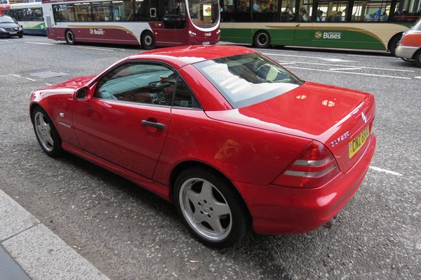 Edinburgh Reino Unido Circa Agosto 2015 Mercedes Benz Slk230 Rojo — Foto de Stock