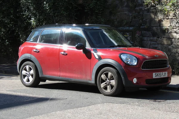 Edinburgh Scotland Reino Unido Circa Agosto 2015 Carro Vermelho Mini — Fotografia de Stock