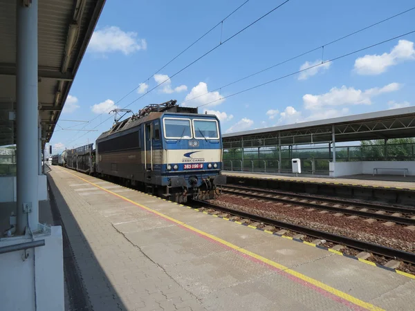 Svaty Jur Eslováquia Circa Maio 2018 Comboio Carga Slovak Railways — Fotografia de Stock