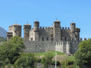 Ortaçağ Fenis Kalesi Aosta Vadisi Fenis, İtalya