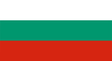 Bulgar bayrak ve dil simgesi - izole vektör çizim