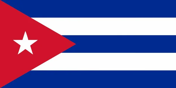 Ícone Bandeira Cuba Ilustração Vetorial Isolada —  Vetores de Stock