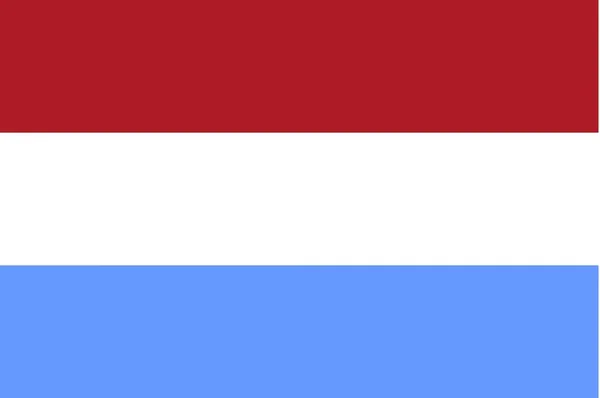 Luxemburg Zászló Elszigetelt Vektoros Illusztráció — Stock Vector