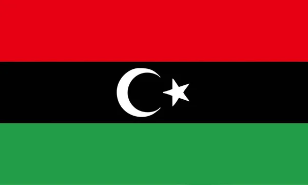 Drapeau Libyen Partir Juillet 2011 Illustration Vectorielle Isolée — Image vectorielle