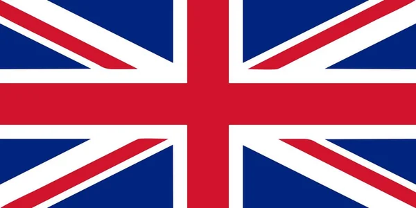 Bandiera Del Regno Unito Aka Union Jack Illustrazione Vettoriale Isolata — Vettoriale Stock