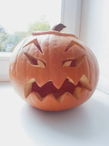 Linterna de calabaza de Halloween — Foto de Stock