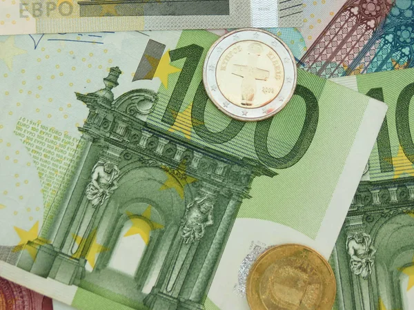 Billets Pièces Euros Eur Provenance Chypre — Photo
