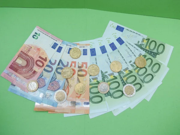 Eurobankbiljetten Munten Eur Munteenheid Van Europese Unie — Stockfoto