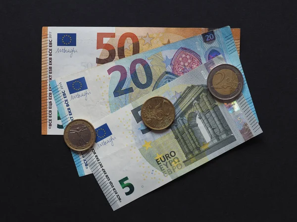 Billetes Monedas Euros Eur Moneda Unión Europea Emitidos Por Italia —  Fotos de Stock