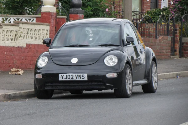 Maltby South Yorkshire Circa August 2015 Black Volkswagen New Beetle — Stock Photo, Image