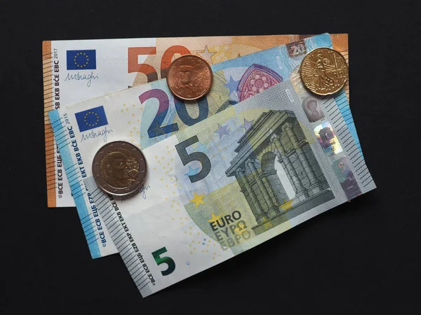 Notas Moedas Euro Eur Moeda União Europeia Emitidas Pela França — Fotografia de Stock