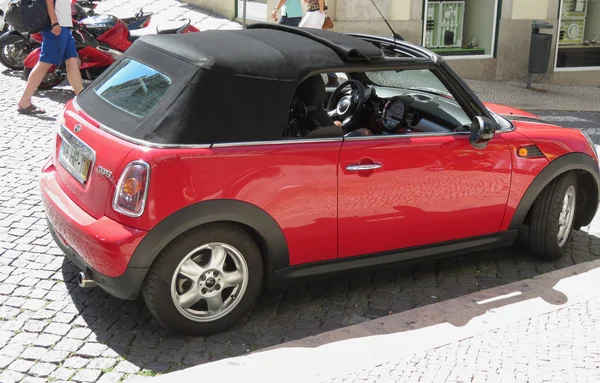 Madrid Espanha Circa Junho 2015 Mini Cooper Carro Vermelho Versão — Fotografia de Stock