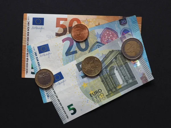Notas Moedas Euro Eur Moeda União Europeia Emitidas Pela Itália — Fotografia de Stock