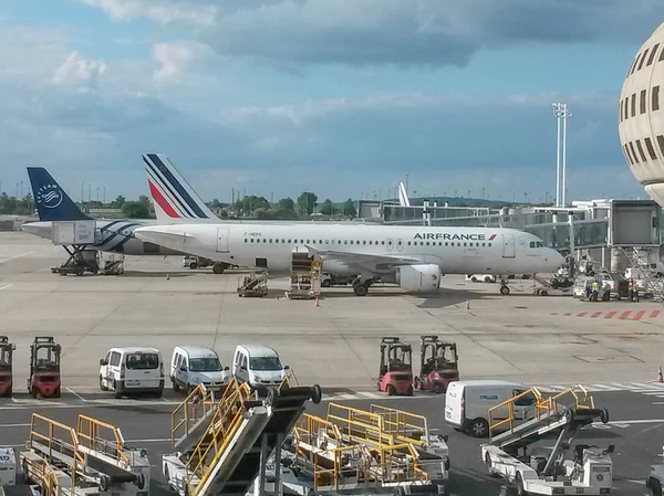 Париж Франция Circa May 2015 Air France Airbus A320 Jet — стоковое фото