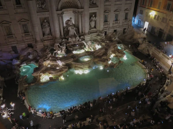 Rome Italy Circa October 2018 Trevi Fountain Fontana Trevi Aerial — Stock Photo, Image