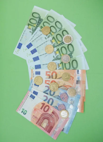 Eurosedlar Och Euromynt Eur Europeiska Unionens Valuta — Stockfoto
