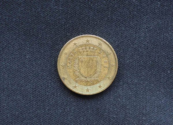 Moneta Cent Eur Valuta Malta Unione Europea — Foto Stock