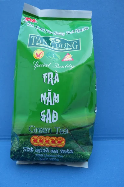 London März 2016 Tan Cuong Tra Nam Sad Green Tea — Stockfoto