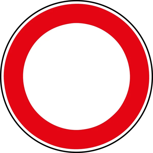 Panneaux Réglementaires Pas Entrée Pour Les Panneaux Signalisation Routière Illustration — Image vectorielle