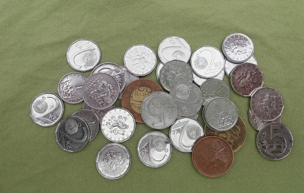Чешские Монеты Koruna Czk Валюта Чехии — стоковое фото