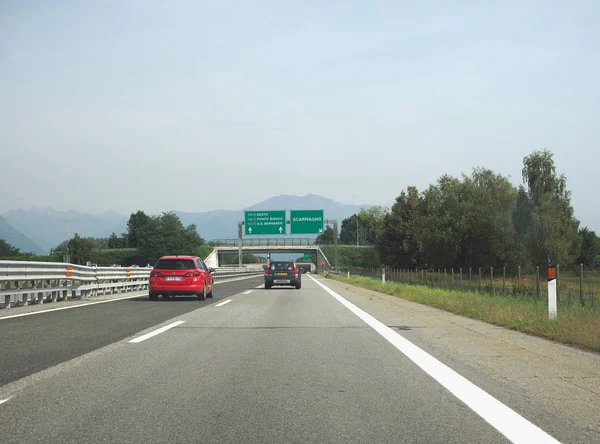 otoyol otoyol perspektif aka Scarmagno, İtalya