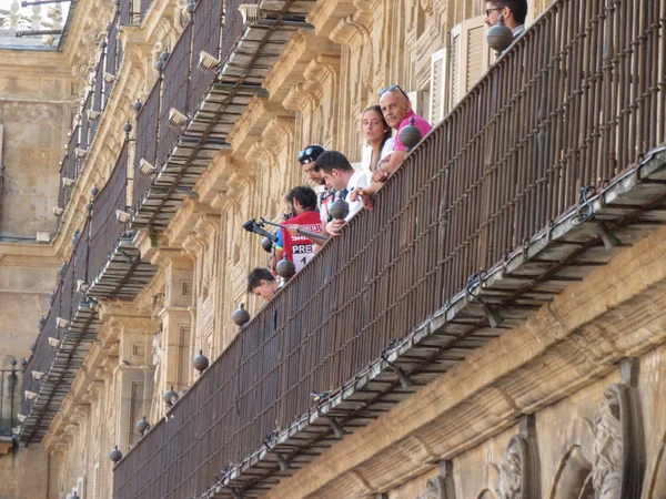 La Vuelta (passeio de bicicleta pela Espanha) em Salamanca — Fotografia de Stock