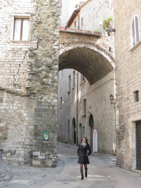 Perugia ortaçağ şehir merkezi
