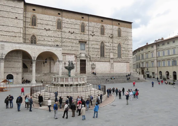 Piazza 4 Novembre – náměstí v Perugii — Stock fotografie