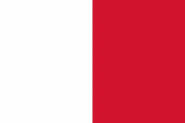 Мальтийский флаг на Мальте — стоковый вектор