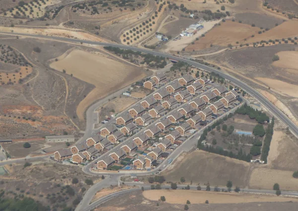 Letecký pohled na obytnou oblast nedaleko Madridu-Barajas Adolfo SUA — Stock fotografie