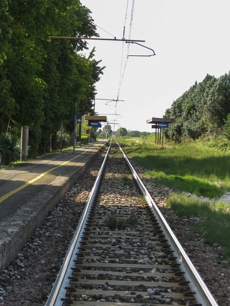 Vía férrea perspectiva — Foto de Stock