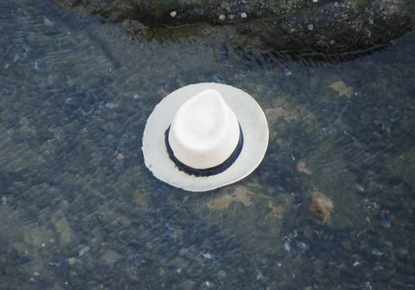 Chapéu homem branco — Fotografia de Stock