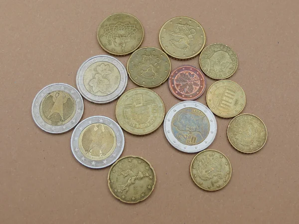 Euro-érmék, Európai Unió — Stock Fotó