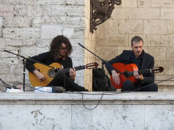 Duo Flamenco Cristiano Ugolini and Nuccio Nobili in Perugia — Stock Photo, Image