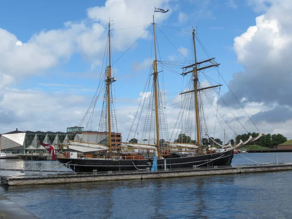 赫尔辛格的帆船 — 图库照片