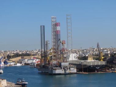 Valletta hiçbir cointainers ile konteyner gemisi