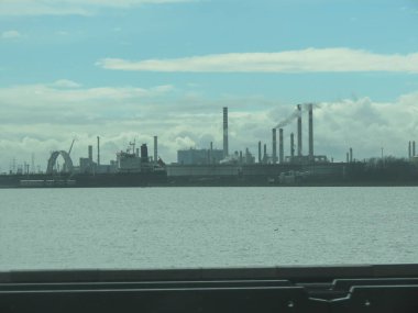 PORTO MARGHERA VENICE, İTALYA - CIRCA MARCH 2018: sanayi bölgesi