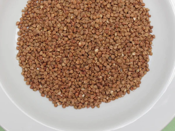 Karabuğday Fagopyrum Esculentum Veya Yaygın Karabuğday Baklagilleri Sebzeli Yiyecekler — Stok fotoğraf