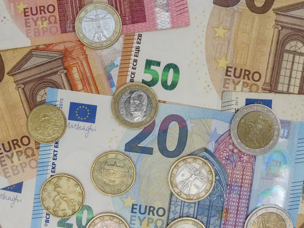 Eurobankbiljetten Munten Eur Munteenheid Van Europese Unie — Stockfoto