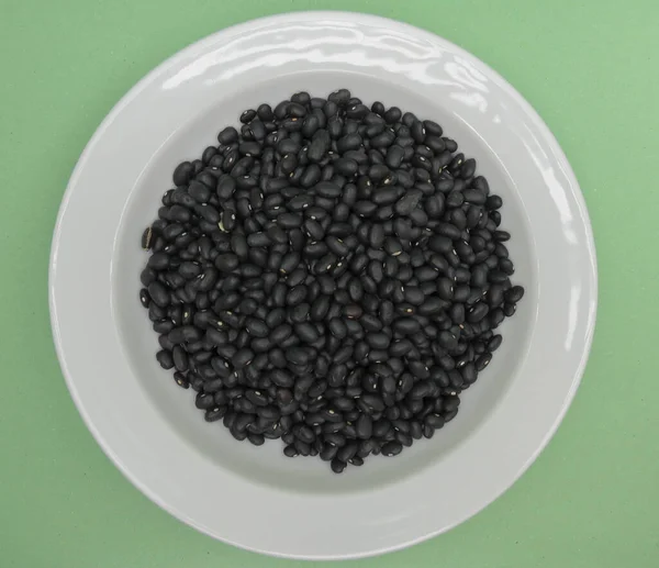 Black Turtle Beans Variety Common Bean Phaseolus Vulgaris Legumes Vegetables — Stock Photo, Image
