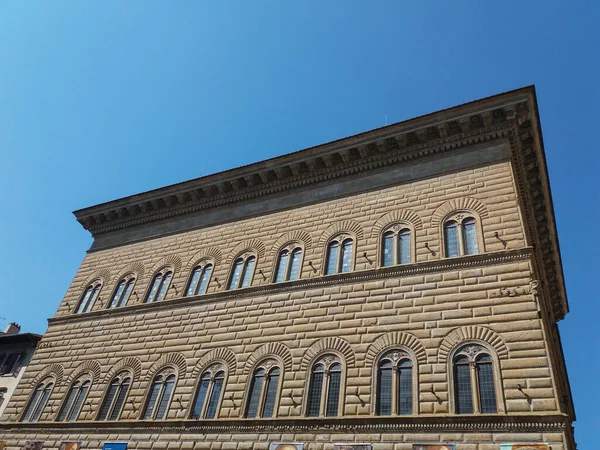 Florença Itália Circa Abril 2019 Palazzo Strozzi Fachada — Fotografia de Stock