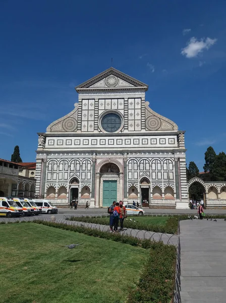 Florença Itália Circa Abril 2019 Igreja Santa Maria Novella Praça — Fotografia de Stock
